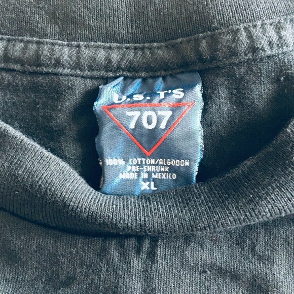 NWOT U.ST'S 707 Brand New Day Sting Crew T-Shirt Black Size XL Cotton Usa-Mexico - Picture 5 of 5